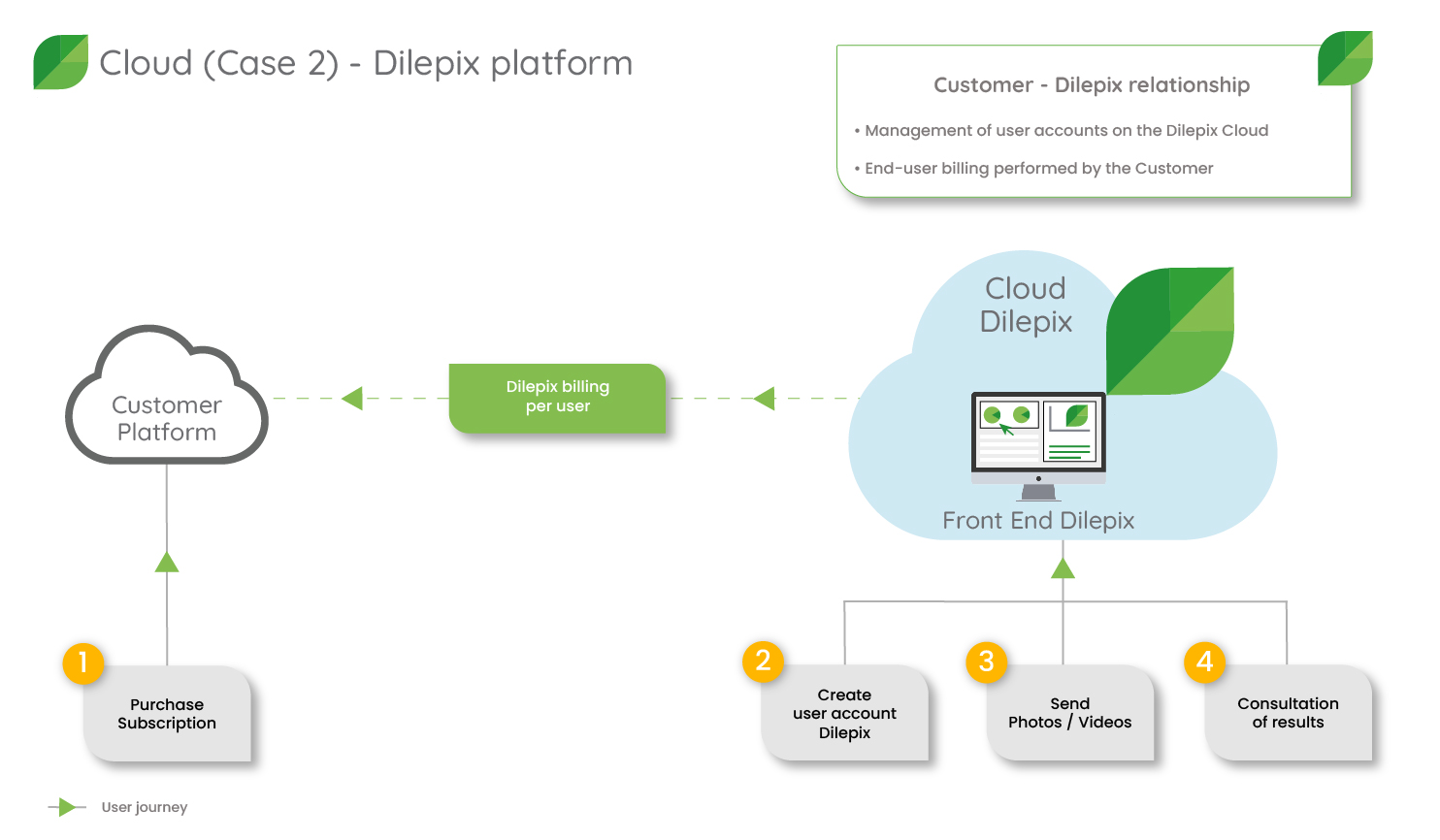 Dilepix Cloud scenario 2 solution from the Dilepix platform