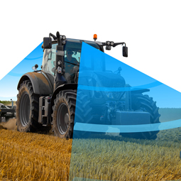 les caméras du tracteurs détectent les dangers, vérifie le travail réalisé